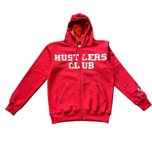Hustlers Club Zip Up “Red”